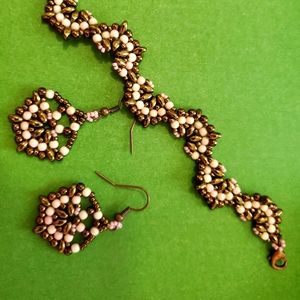 Set of SDE Designs original earrings & bracelet ✨️